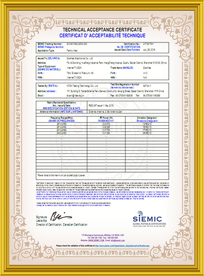 Certifications a