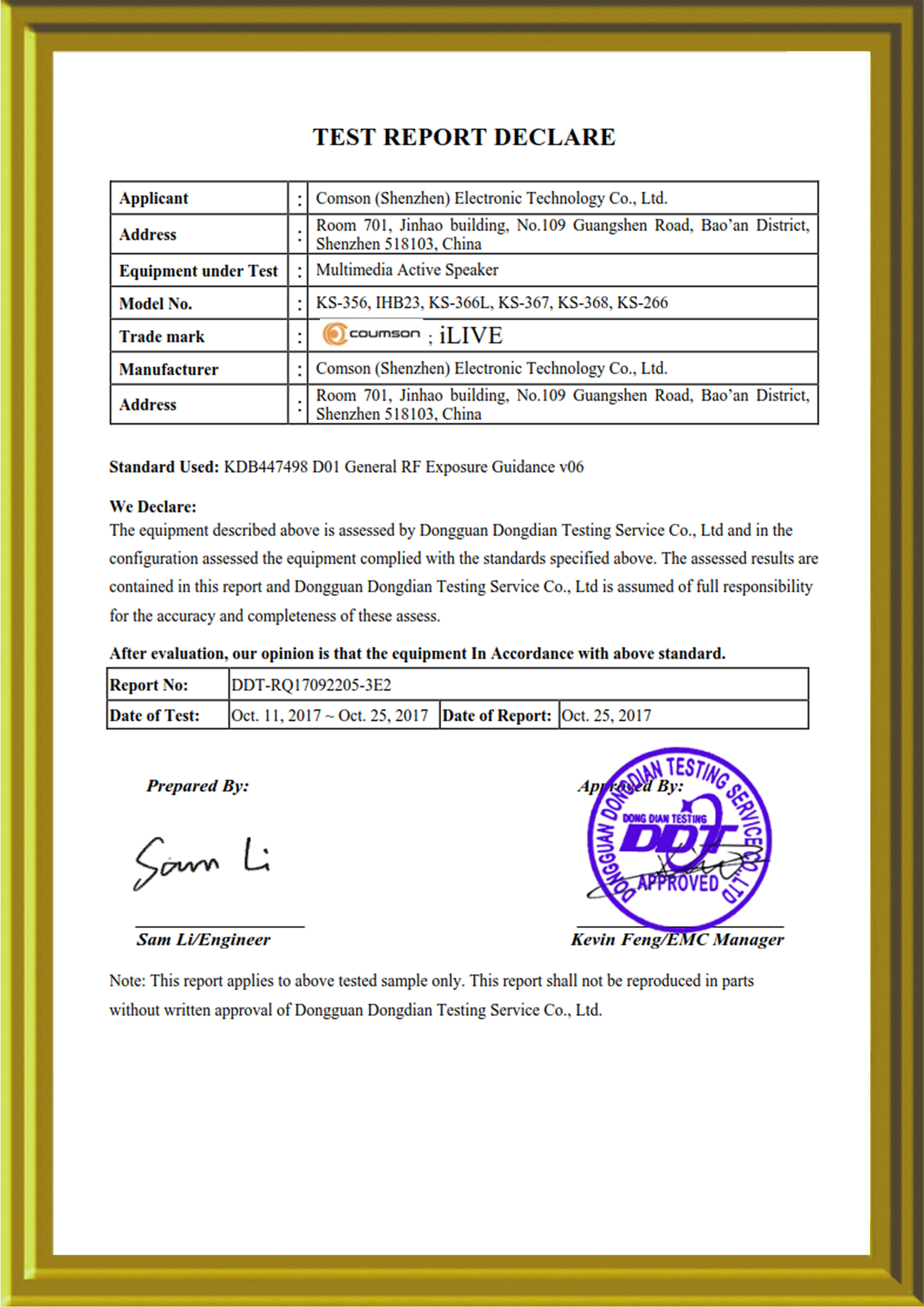 Certifications c